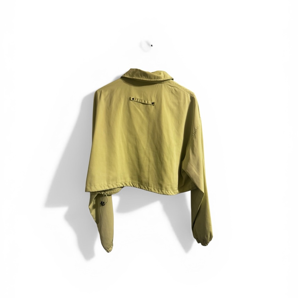 Forever 21 Lime Green Cropped Windbreaker – Women’s Large, Lightweight Jacket - Picture 3 of 5